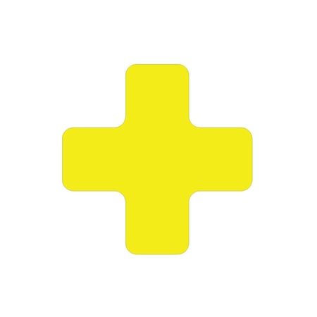 5S Supplies 5S Corner Markers, 2 in W., 6 in L., 0.003 in Thickness, 25 PK VSX-ROUND-YELLOW